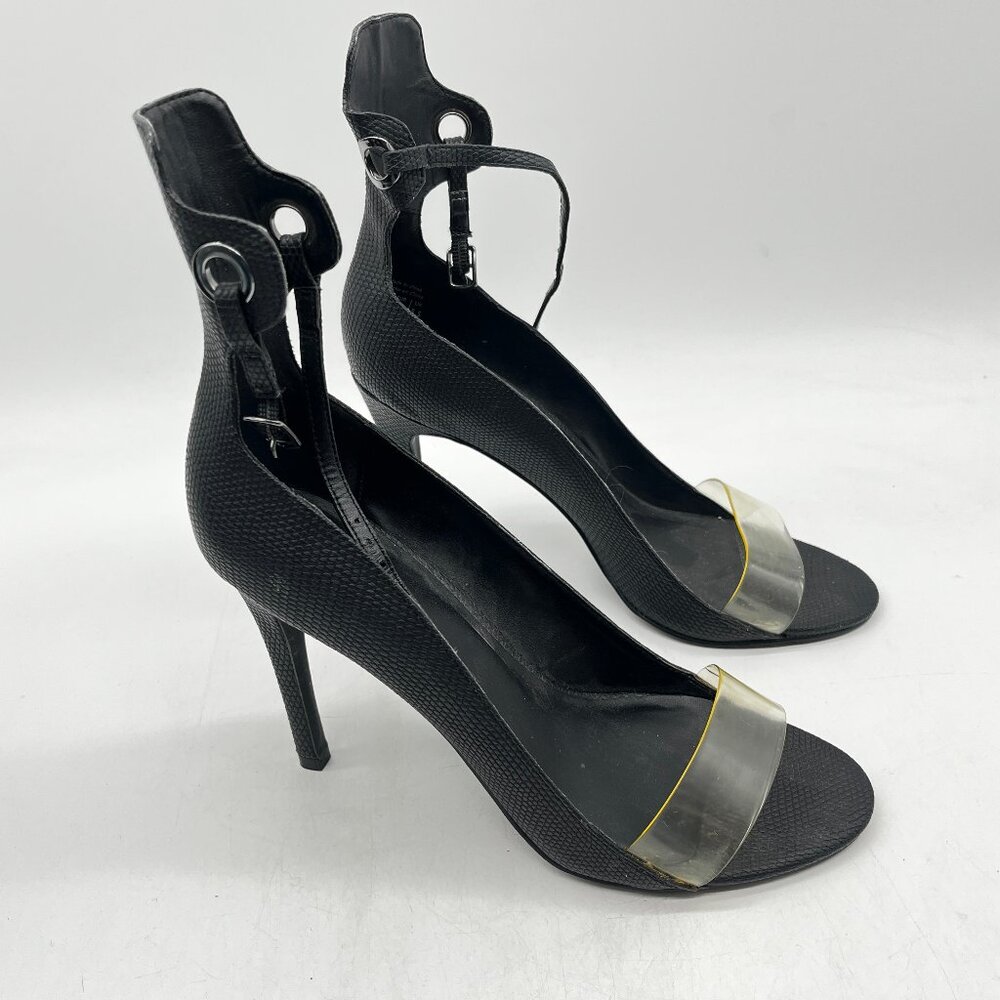 Call It Spring Black Sandal Toe Heels - Picture 3 of 9